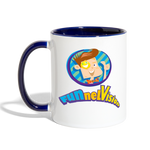 FUNnel Vision Contrast Coffee Mug - white/cobalt blue